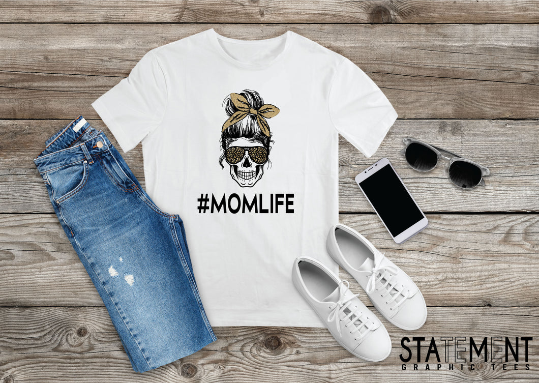 Mom Life Skull 3001 White